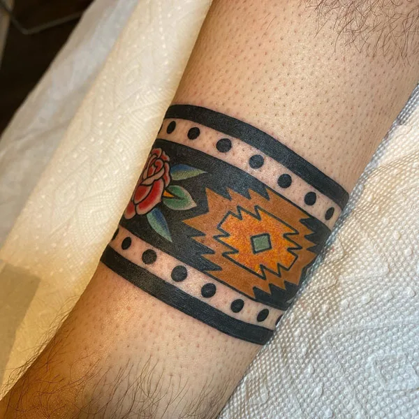 Ankle bracelet tattoo 45