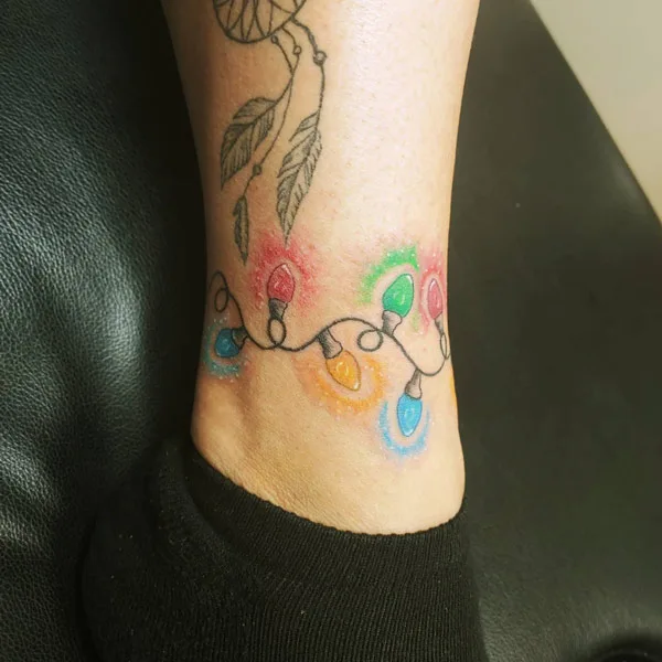 Ankle bracelet tattoo 46