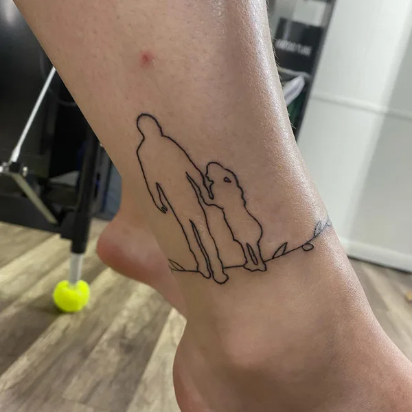 Ankle bracelet tattoo 5