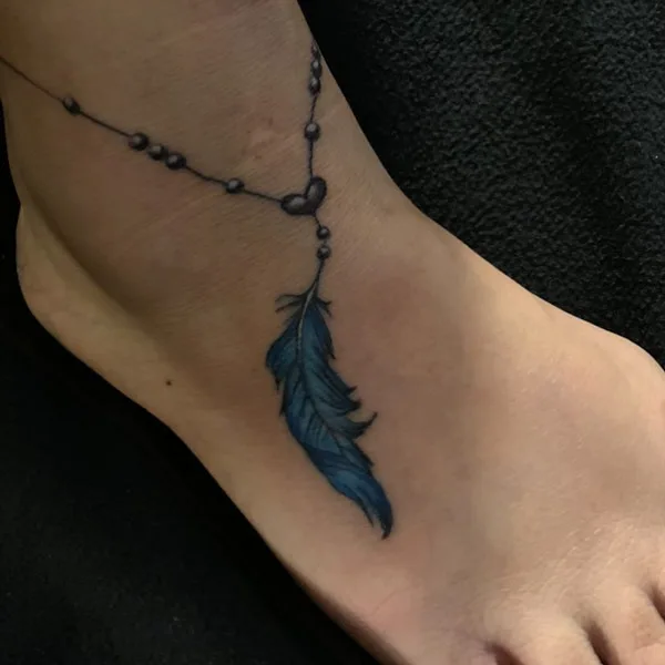 Ankle bracelet tattoo 56