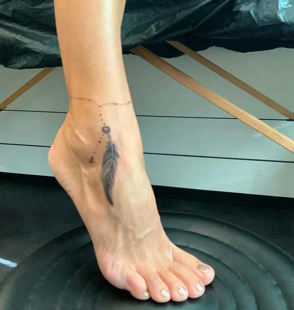 Ankle bracelet tattoo 63