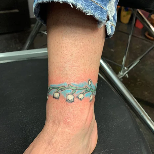 Ankle bracelet tattoo 8
