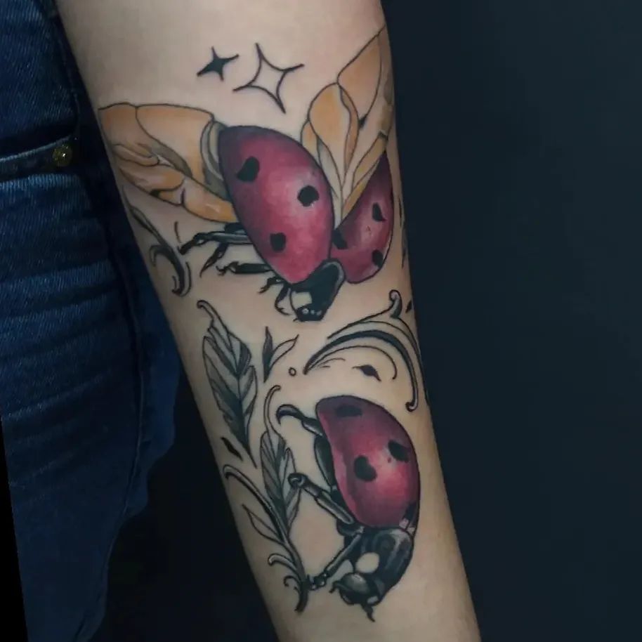 Artistic Design Of Ladybug Tattoo With Meaning