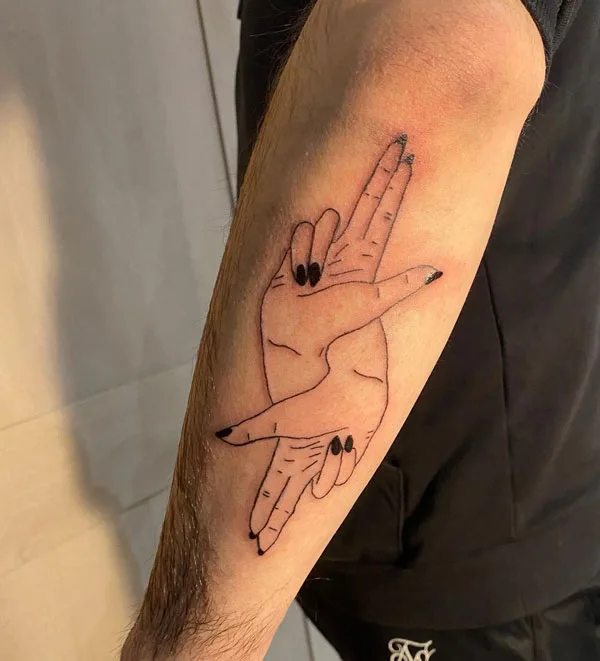 As above so below tattoo hands