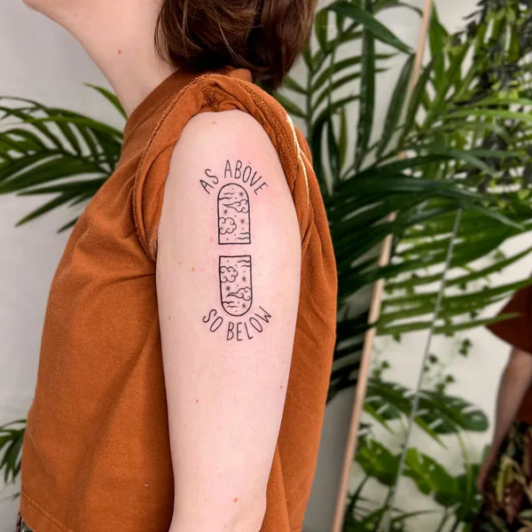 As above so below tattoo simple