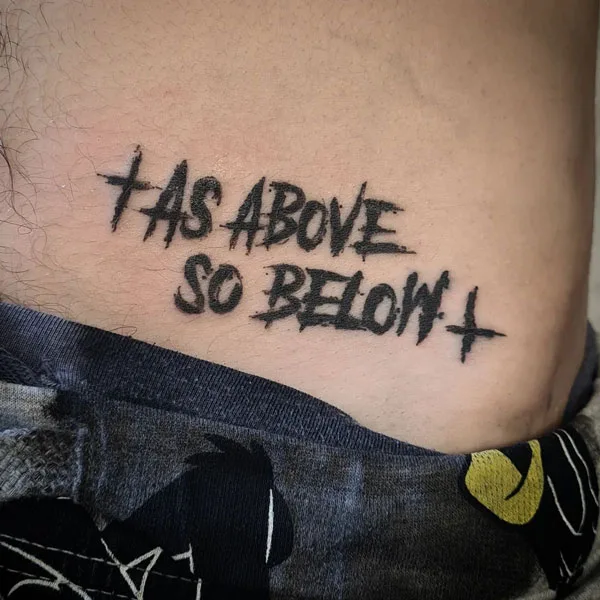 As above so below tattoo words