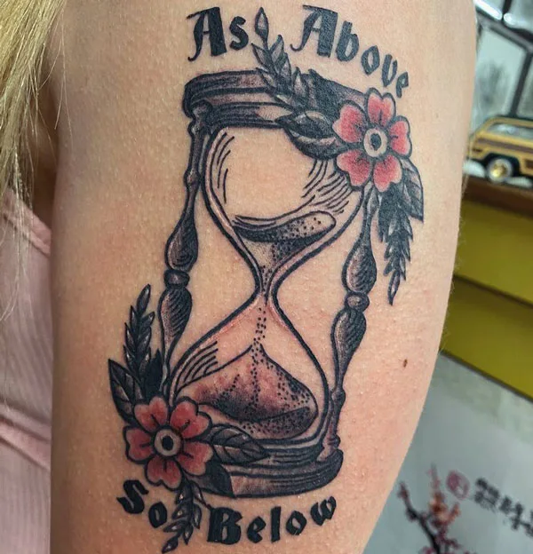 As above so below traditional tattoo