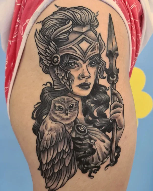 Athena Owl Tattoo 2