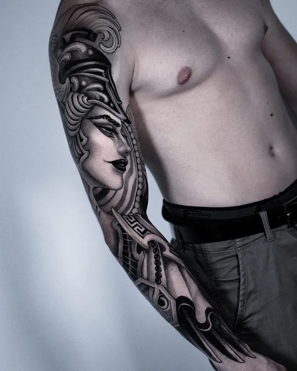 Athena Sleeve Tattoo 1