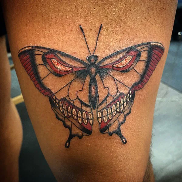 Attack on titan butterfly tattoo
