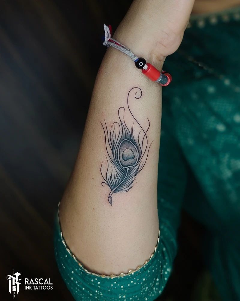 Awesome Peacock Feather Tattoos On Wrist Delicate Beauty