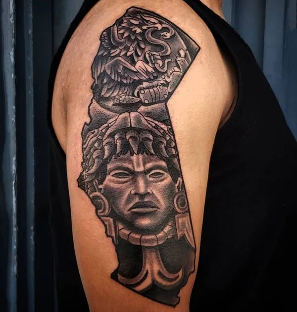 Aztec Mexican eagle tattoo