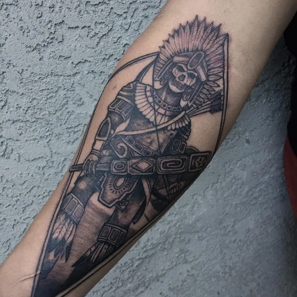 Aztec x Mexican Warrior Tattoo 2