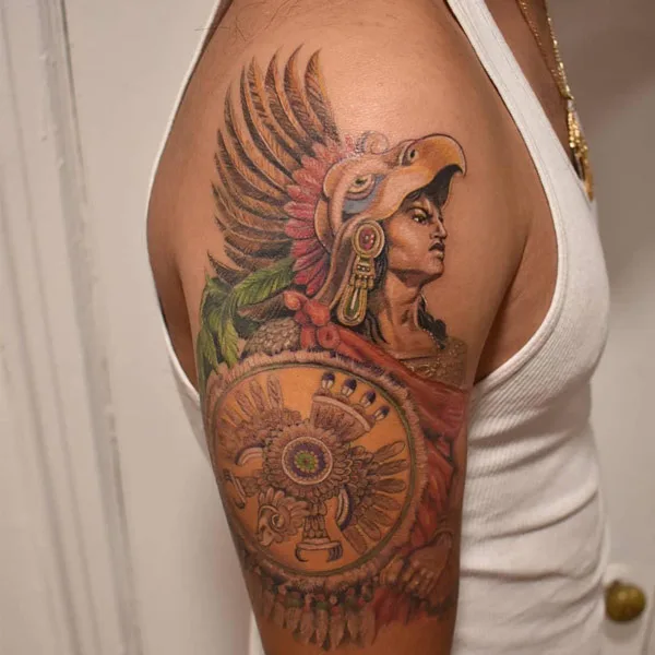 Aztec x Mexican Warrior Tattoo 4
