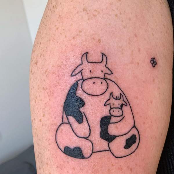 Baby Cow Tattoo 1