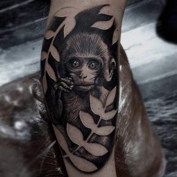 Baby Monkey Tattoo 1