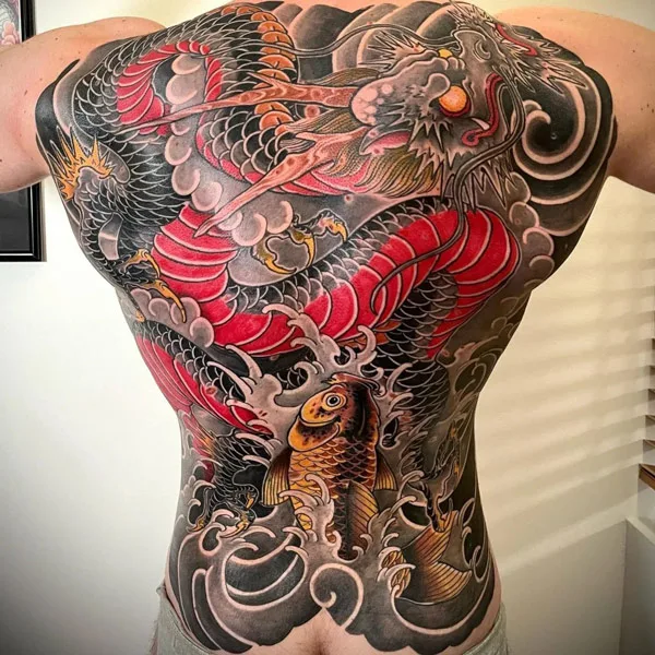 Back dragon tattoo 1
