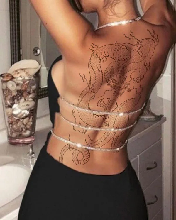Back dragon tattoo 100