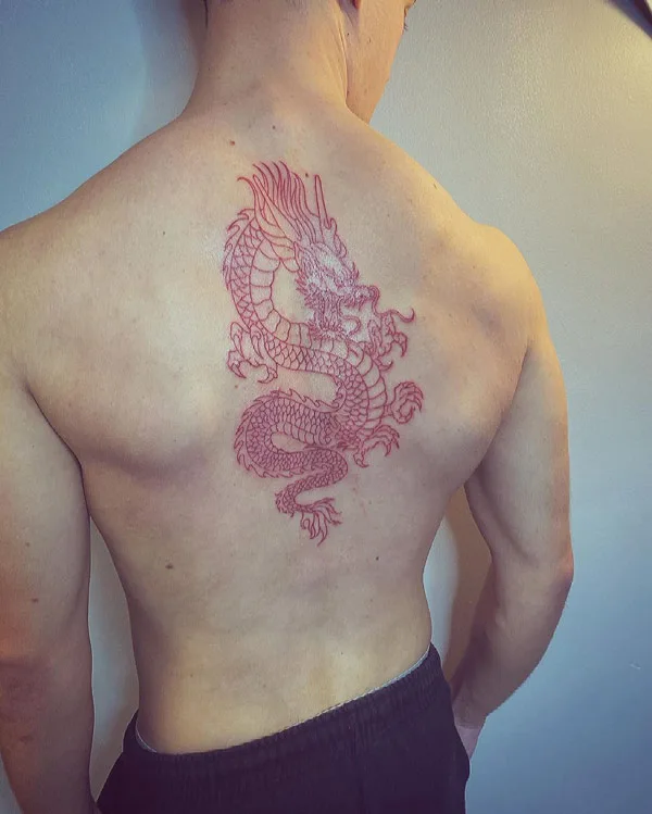 Back dragon tattoo 13