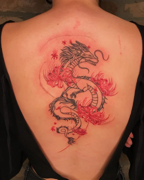 Back dragon tattoo 17