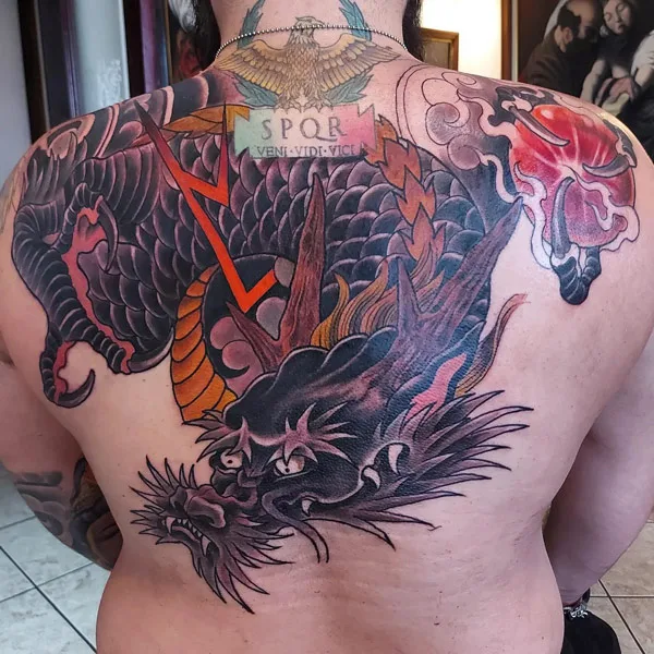 Back dragon tattoo 19