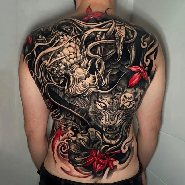 Back dragon tattoo 2