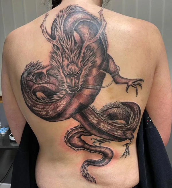 Back dragon tattoo 20