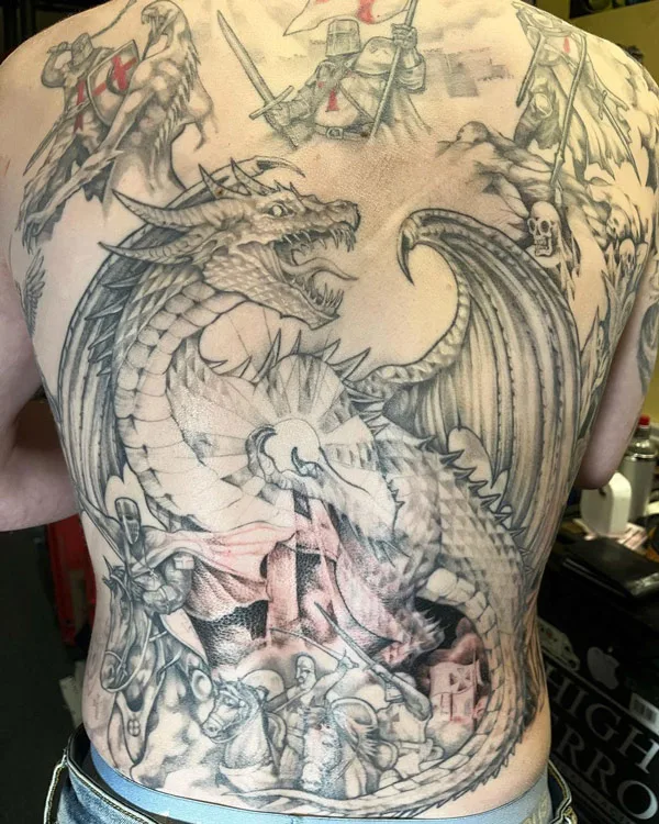 Back dragon tattoo 23