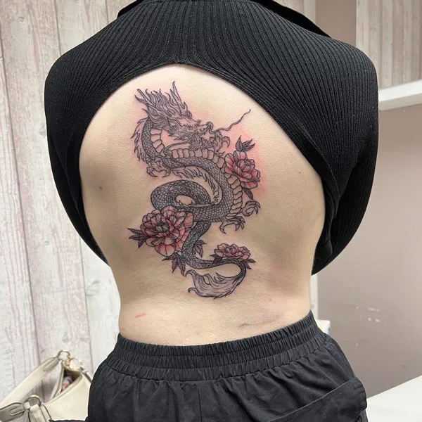 Back dragon tattoo 27
