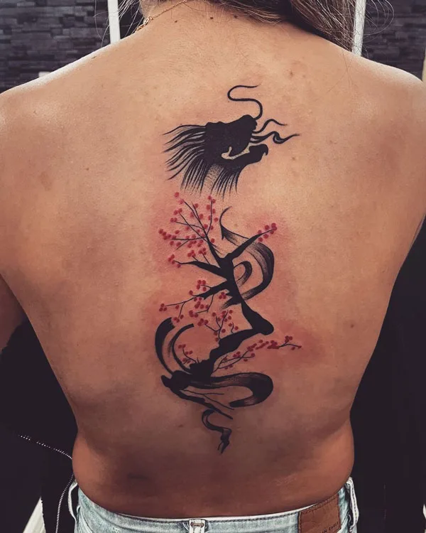 Back dragon tattoo 29