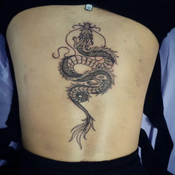 Back dragon tattoo 30