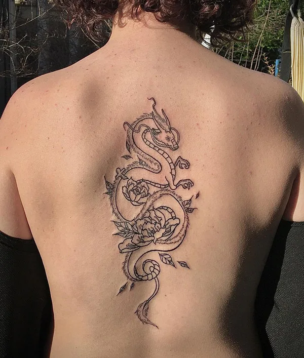 Back dragon tattoo 31