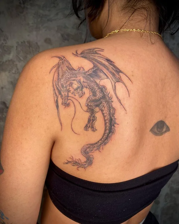 Back dragon tattoo 32