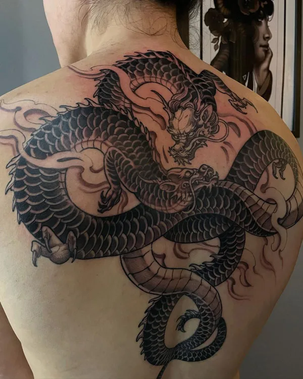 Back dragon tattoo 33