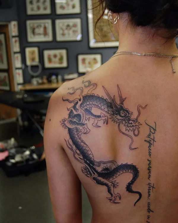 Back dragon tattoo 36