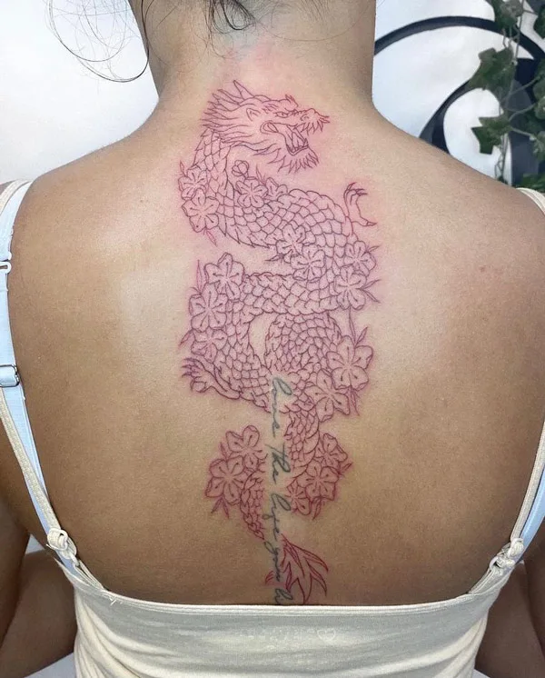 Back dragon tattoo 37
