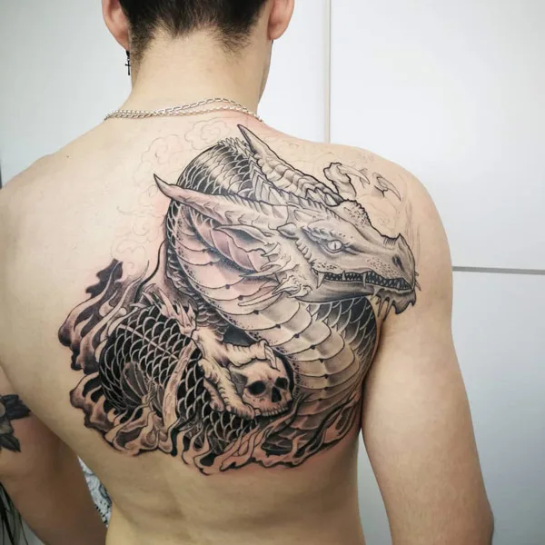 Back dragon tattoo 39