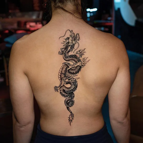 Back dragon tattoo 40