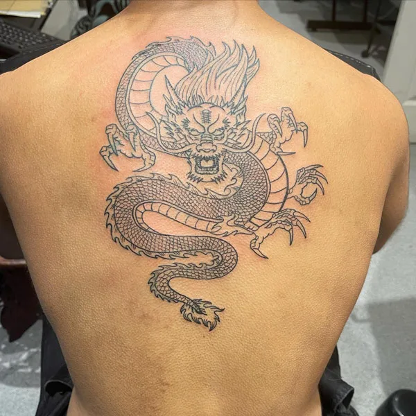 Back dragon tattoo 43