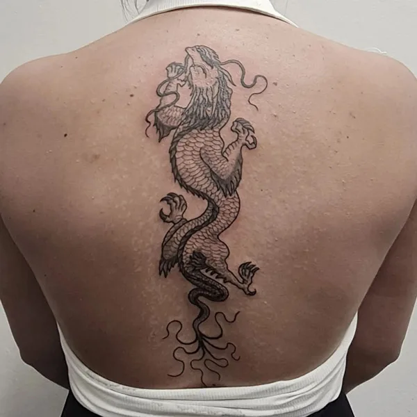 Back dragon tattoo 46