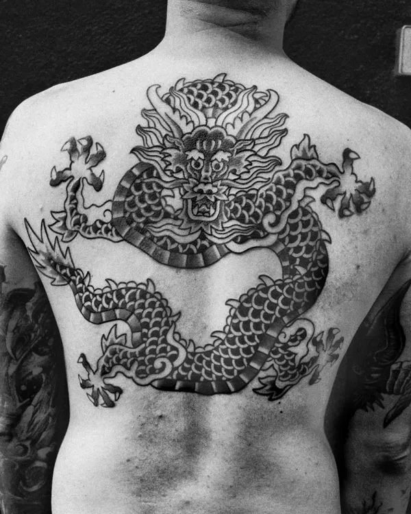 Back dragon tattoo 48