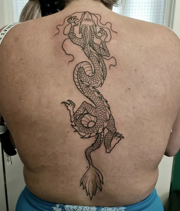 Back dragon tattoo 49