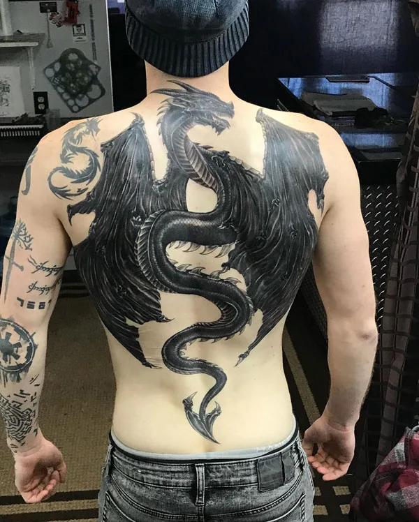 Back dragon tattoo 51