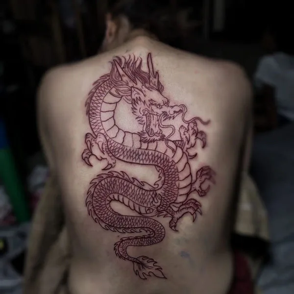 Back dragon tattoo 53
