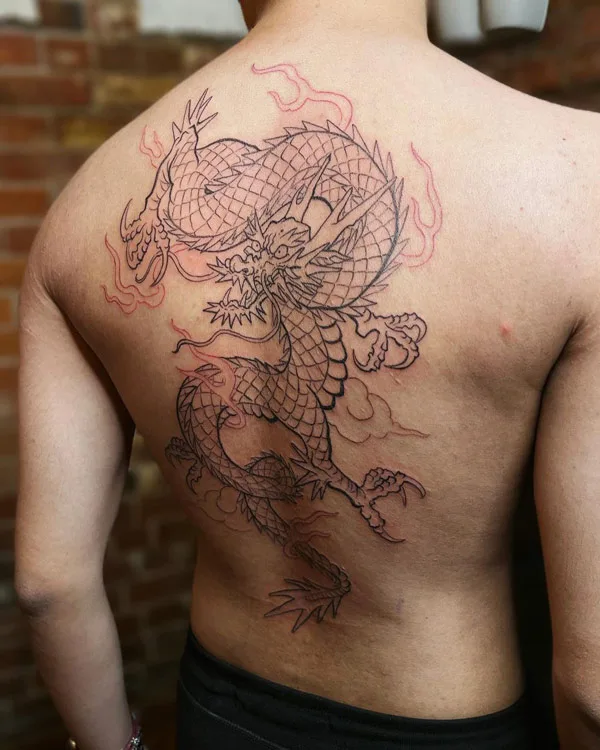 Back dragon tattoo 54