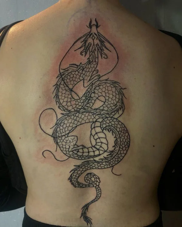 Back dragon tattoo 55