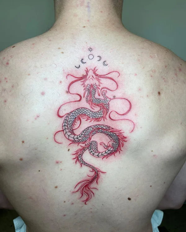 Back dragon tattoo 56