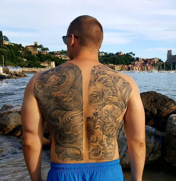 Back dragon tattoo 58