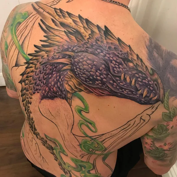 Back dragon tattoo 59