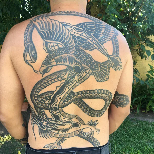 Back dragon tattoo 6